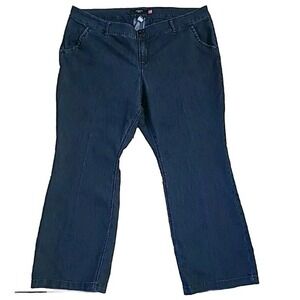 Torrid, Straight Leg,  Sz. 24,  Dark Wash Blue Denim Jeans, 4 Pkt. Styling